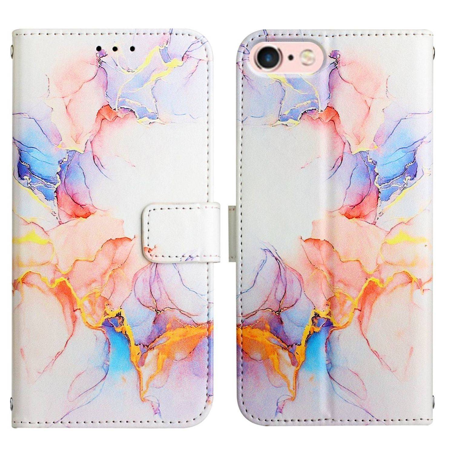 Hülle kompatibel mit Apple iPhone 7 / 8 / SE 2020 / 2022 Kunstleder Handyhülle - Handy Case Motiv 3
