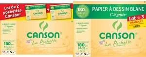 CANSON Zeichenpapier ''C'' à Grain, DIN A4, 2er Set 180 g/qm