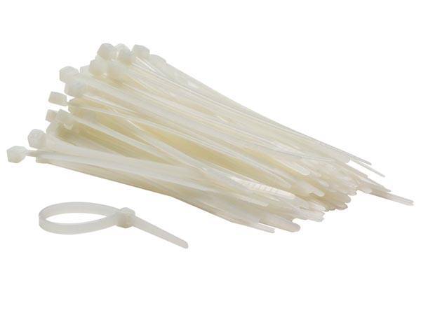 NYLON-KABELBINDER-SET - 4.6 mm x 120 mm - weiß (100-tlg.)