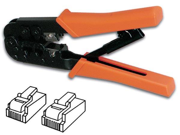 Crimpzange für Westernstecker 6p4c (rj11), 6p6c (rj12), 8p8c (rj45)
