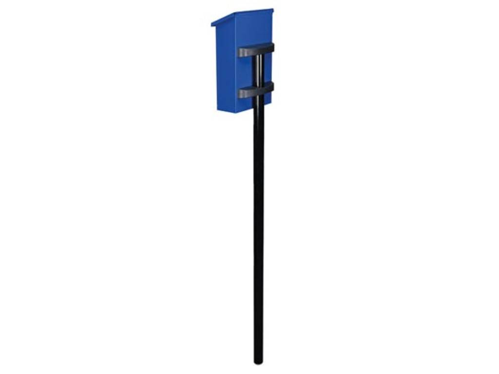 Perel Briefkastenständer, verzinkter Stahl, inkl. Befestigungsmaterial, Schwarz, Höhe 150 cm