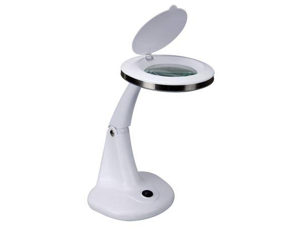 LED-Schreibtischlampe mit Lupe - 3+12 Dioptrien - 6 W - weiß
