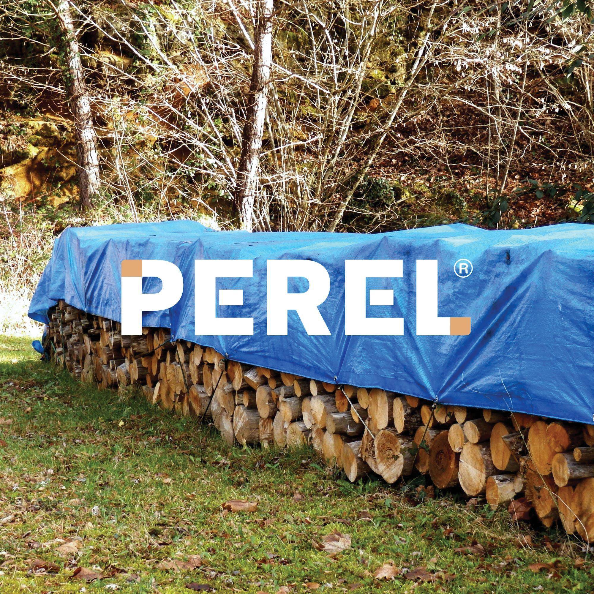 Perel Abdeckplane - Blau/Khaki - Strapazierfähig - 3 x 6 m