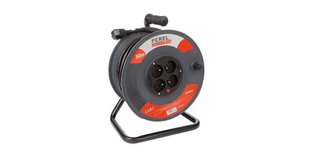 Perel KABELTROMMEL - 50 m - 3G1.5 - STECKER-TYP E (FRANZÖSISCHES