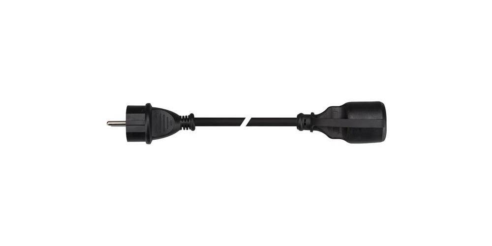 Perel GUMMI-VERLÄNGERUNGSKABEL - 25 m - SCHWARZ - 3G1.5 - STECKER-TYP