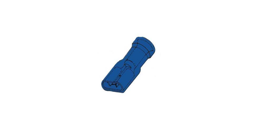 Velleman ISOLIERTE FLACHSTECKHLSE 6,4 mm BLAU