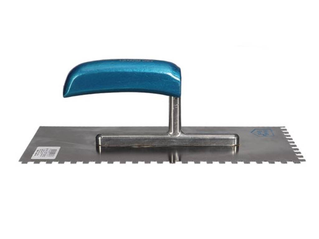 JUNG - GLÄTTEKELLE - GEBOGENER GRIFF - GEZÄHNT 8 x 8 mm