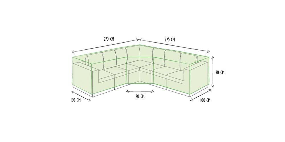 Perel Schutzhülle für lounge-set - Trapez