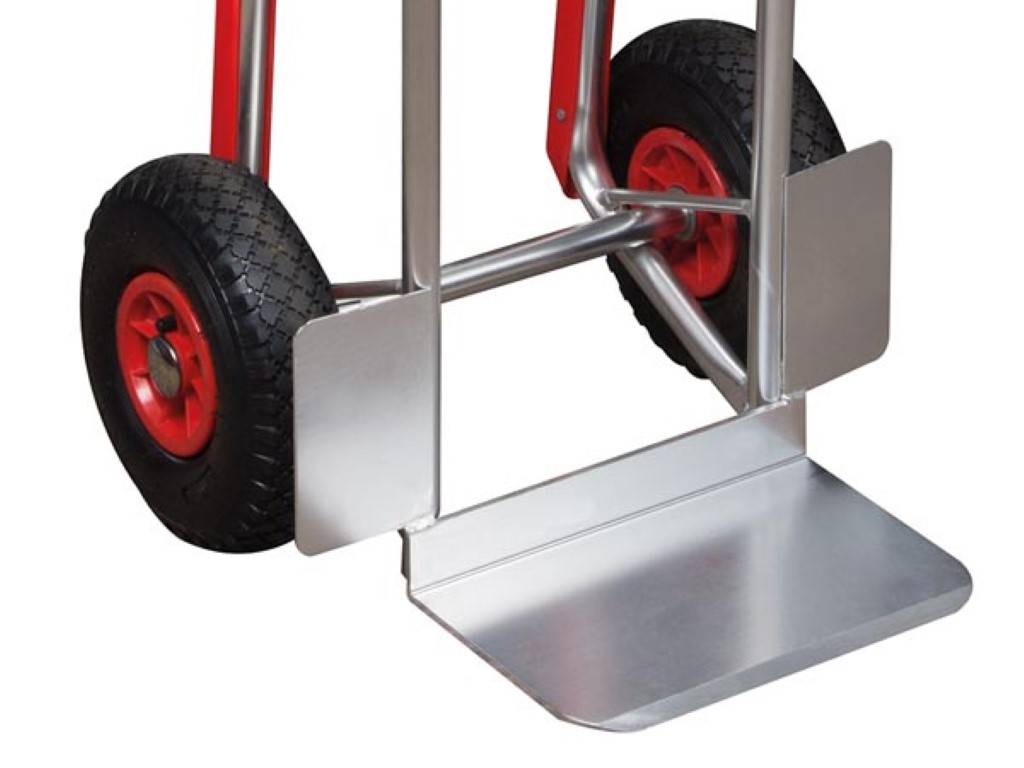 Toolland Rad für Sackkarre, Luftreifen, profiliert, Schwarz-Rot