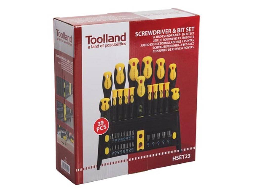 Toolland SCHRAUBENDREHER- & BITSET - 39-tlg.