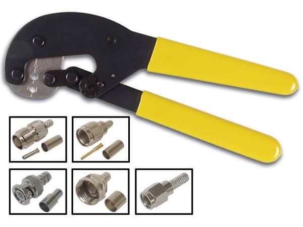 Crimpzange für f- & BNC-Steckverbinder