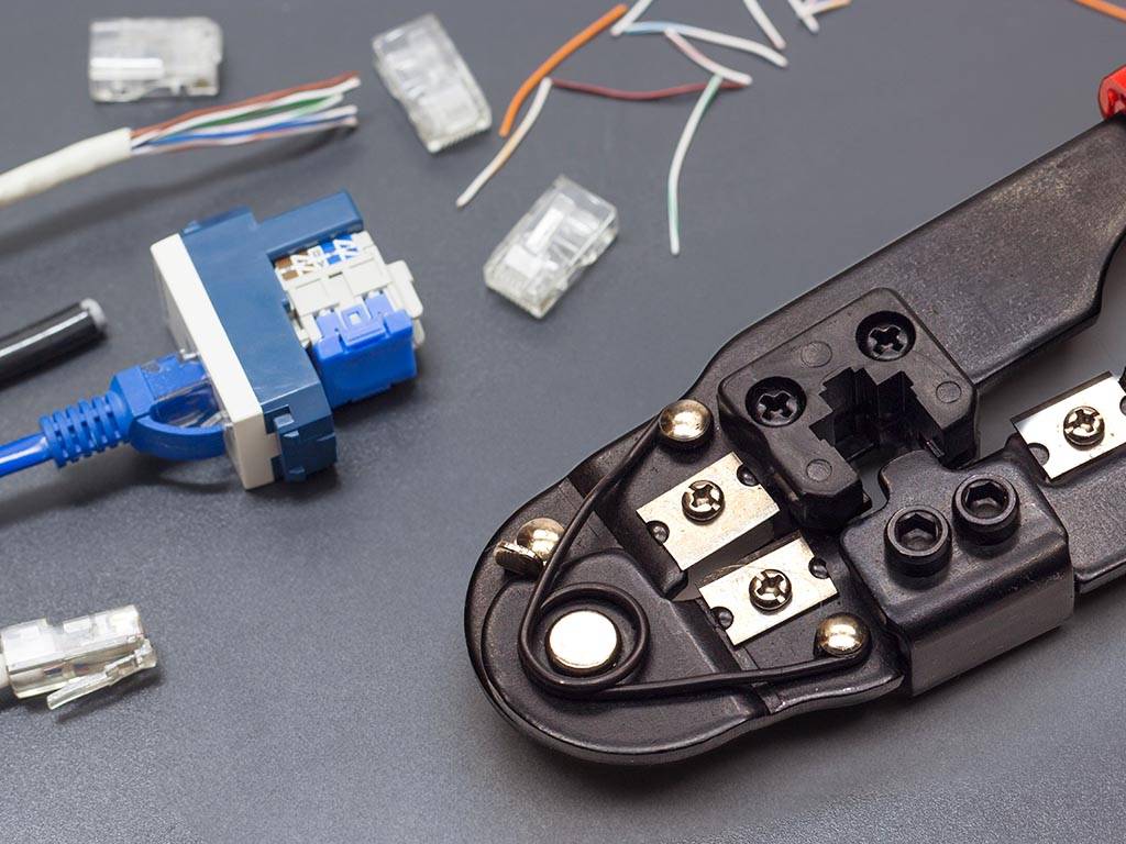 Crimpzange für Westernstecker 8p8c (rj45)