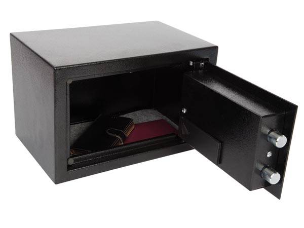 Perel Elektronischer Safe mit Zahlencode und Notschlüssel 8,5 L, Schwarz