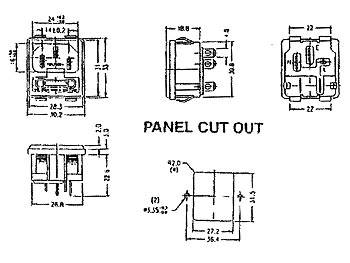 KALTGERÄTE-STECKVERBINDER - STECKER - CHASSIS - MIT SICHERUNG