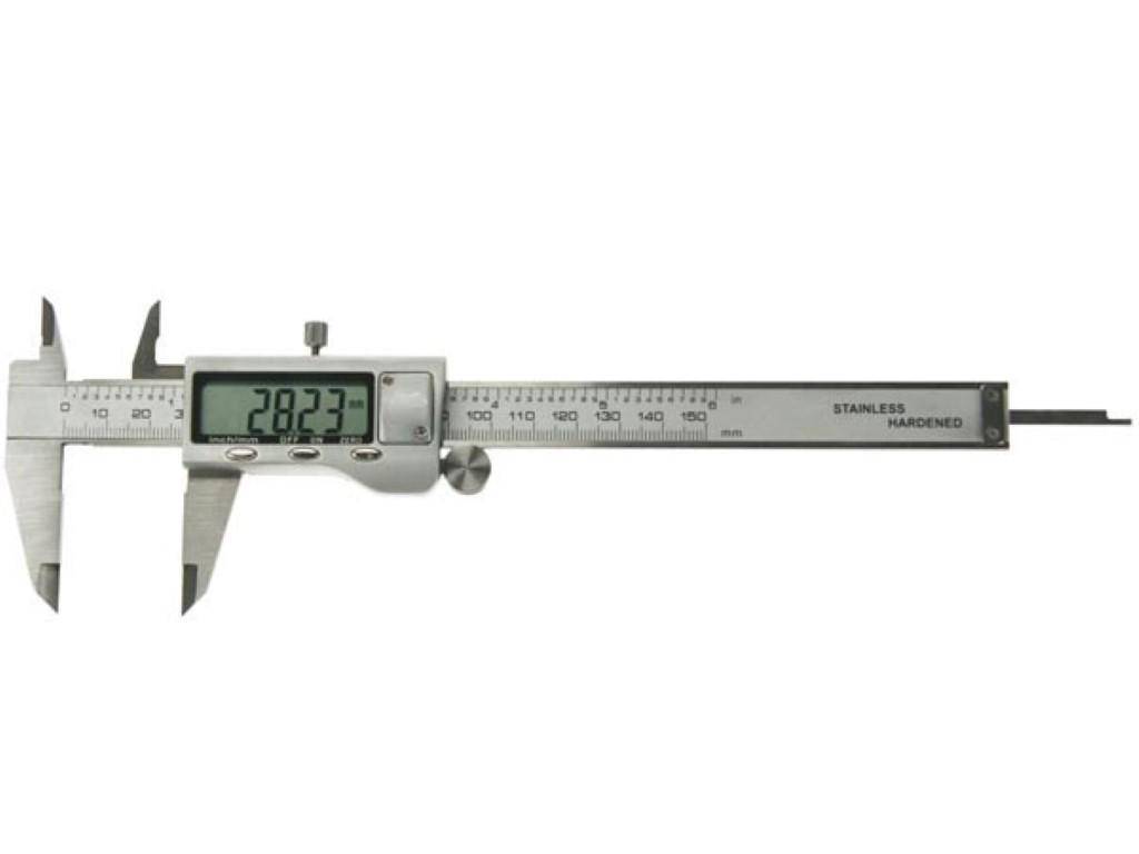 Toolland DIGITALER MESSSCHIEBER - GROES DISPLAY - 150 mm / 6" - 0.01