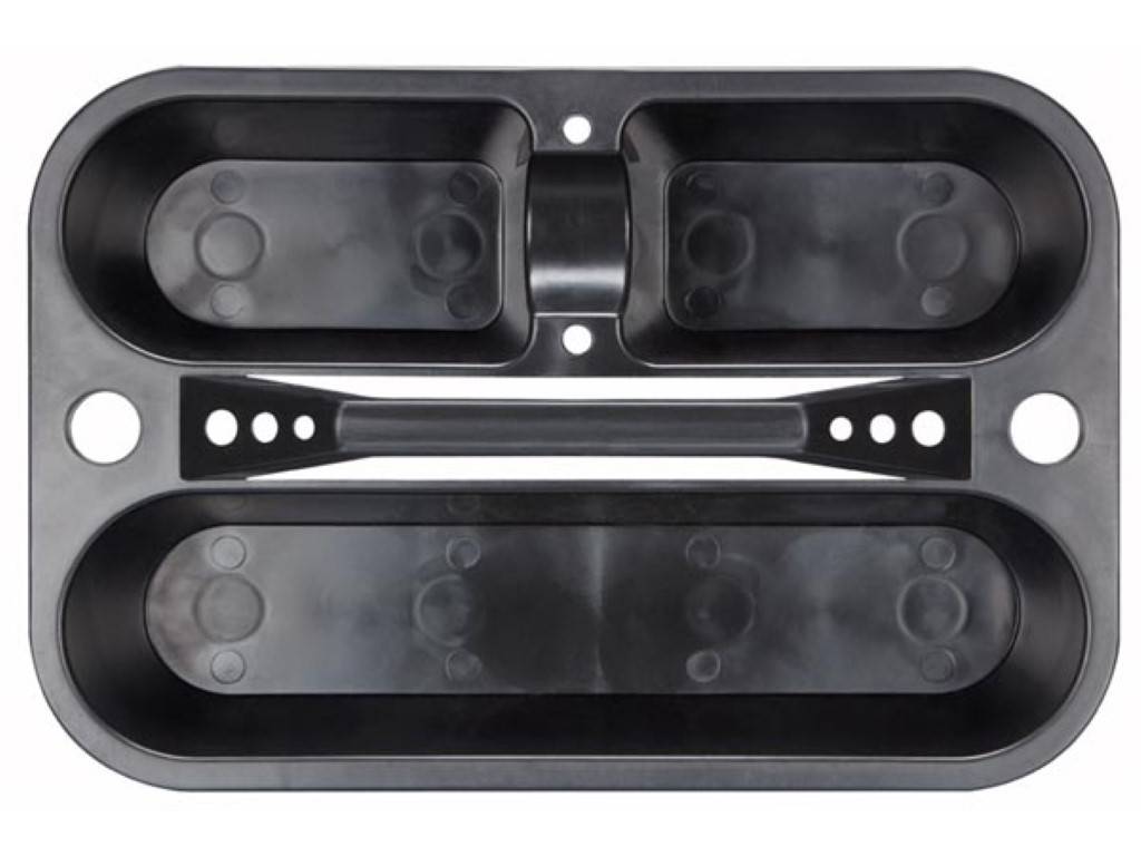 Perel Werkzeugträger, offen, 3 Ablagefächer, Lochungen zum Einstecken von Schraubendrehern, Schwarz