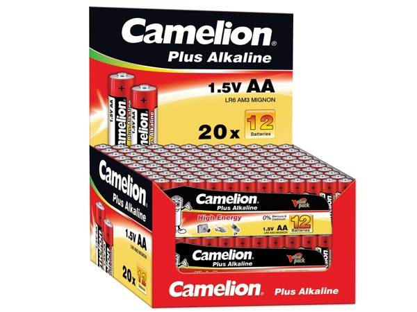 DISPLAY MIT BATTERIEN - ALKALI-MANGAN - AA / LR6 1.5 V - 2800 mAh (20 x 12 St.)