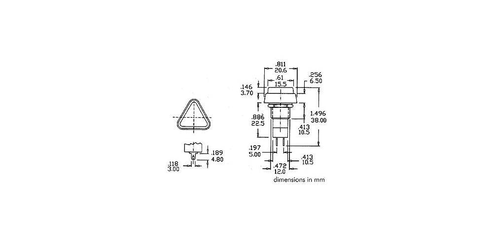 Velleman DRUCKSCHALTER - AUS-EIN - ROTE SCHUTZKAPPE