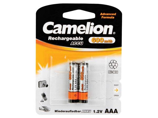 NiMH AAA 1.2 V - 600 mAh (2 St./Blisterverpackung)