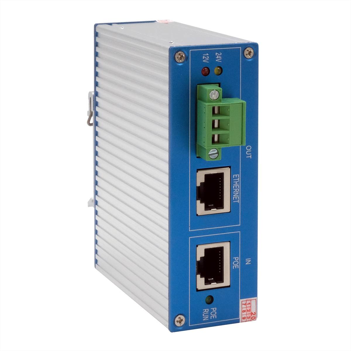 EXSYS - Ethernt PoE++ Splitter 10/100/1000M 802.3bt 24VDC/2A/48W - Switch - 0,1 Gbps