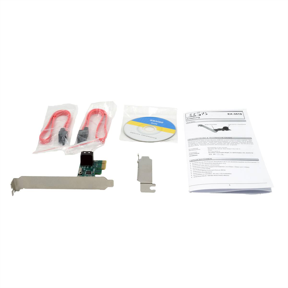 EXSYS EX-3519 EX-3519 PCIe SATA3 Controller