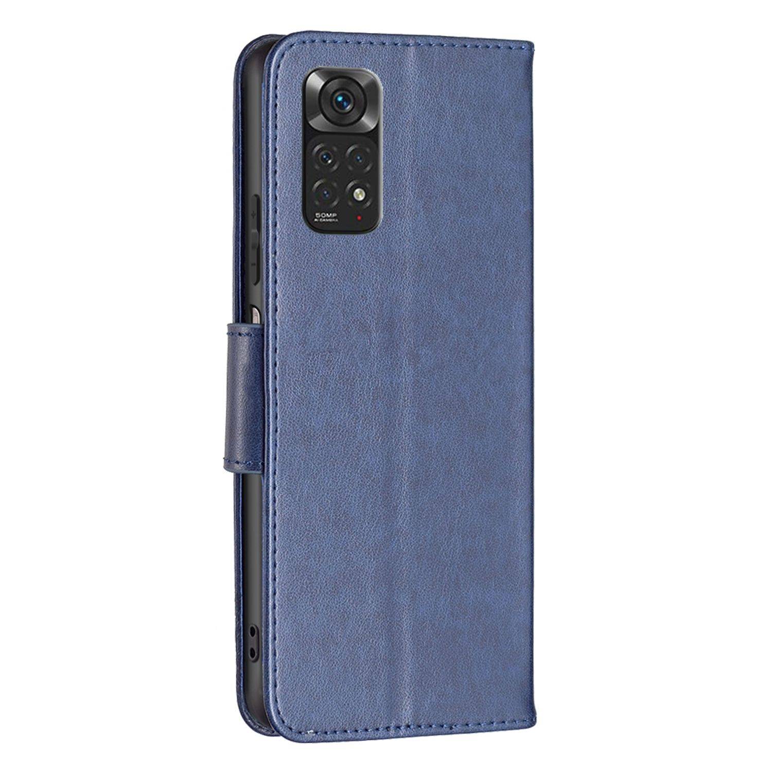 Hülle kompatibel mit Xiaomi Redmi Note 11 / Note 11S Global Kunstleder Handyhülle - Handy Case Blau
