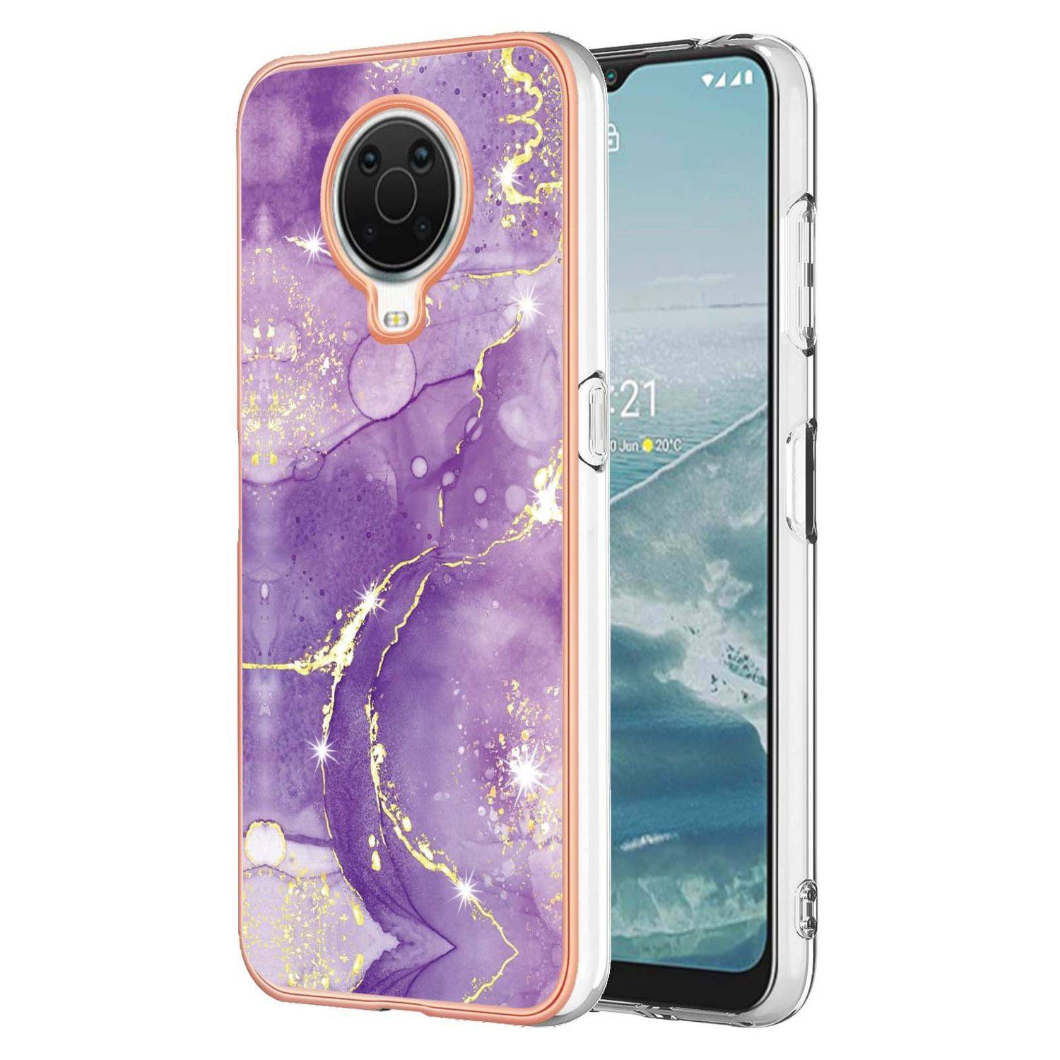 Hülle kompatibel mit Nokia G10 / G20 Kunststoff Soft Handyhülle - Handy Case Violett 2