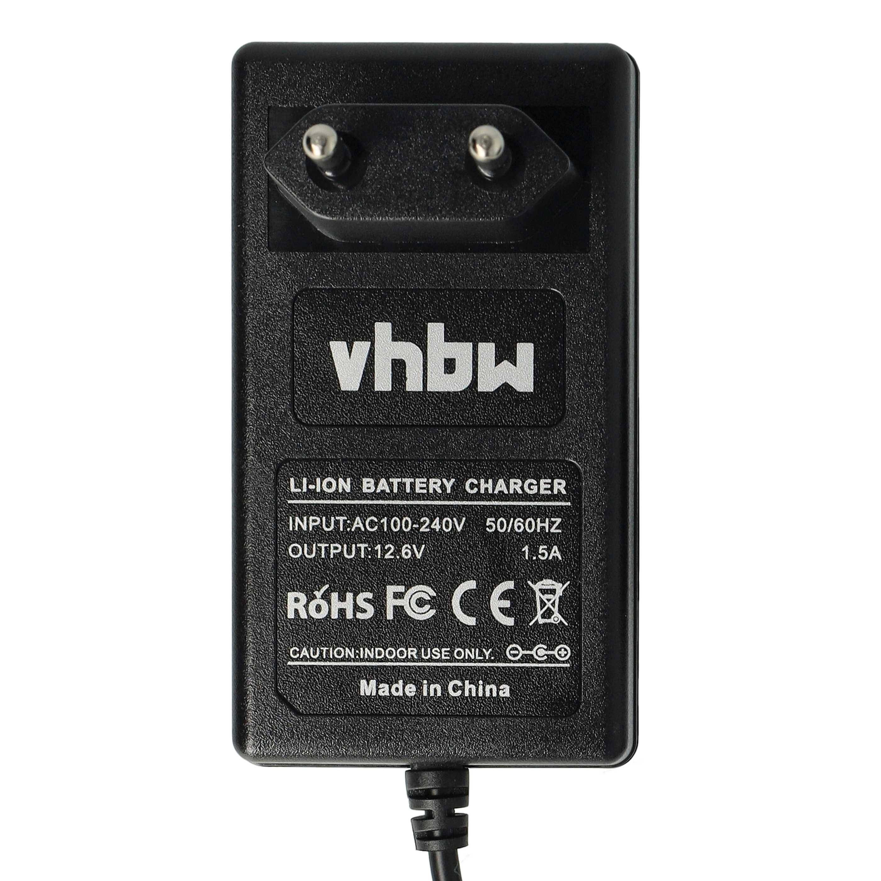 vhbw Ladegerät kompatibel mit Metabo PowerLED 12 | Werkzeug Li-Ion-Akkus (10,8V)