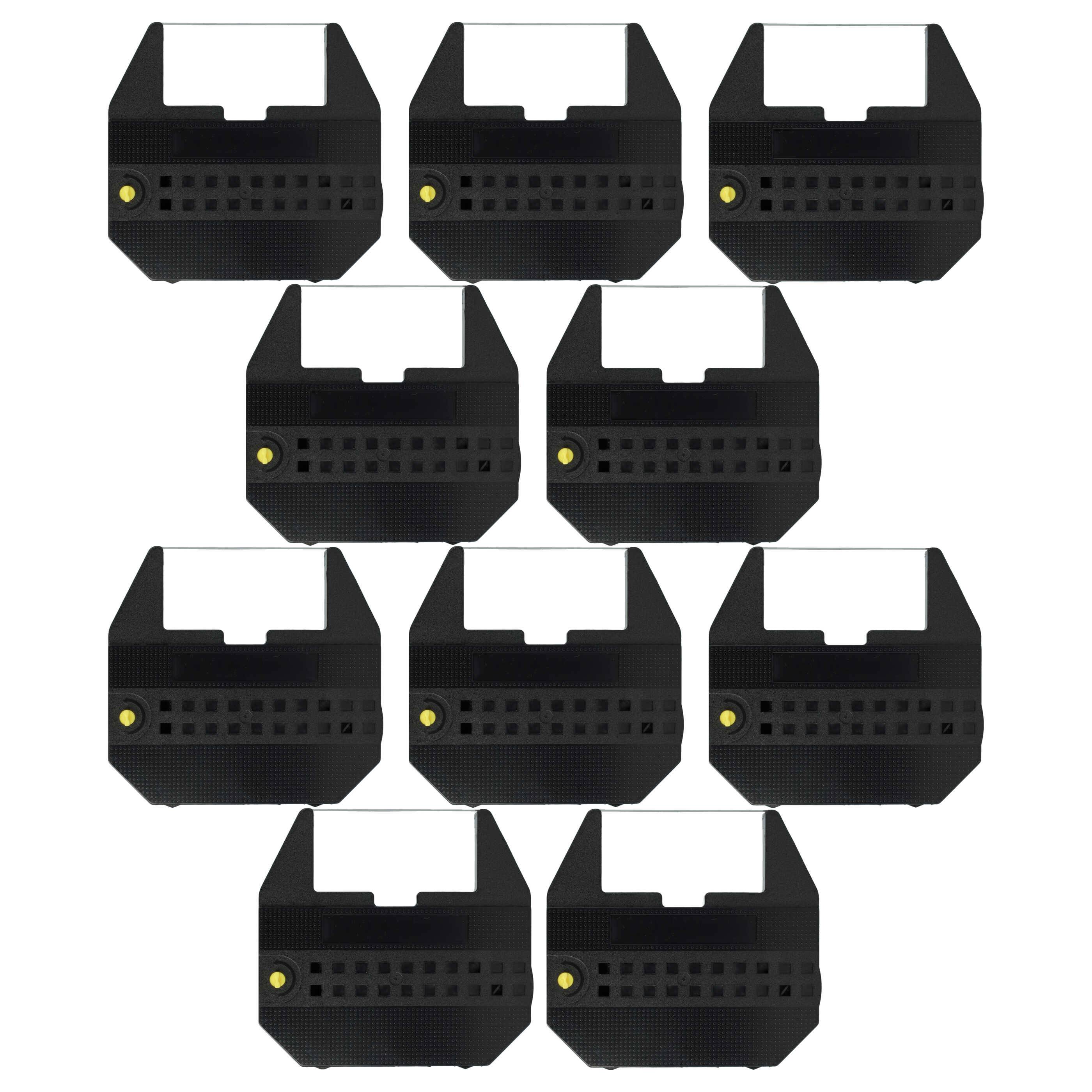 vhbw 10x Farbband Schriftband kompatibel mit Royal TQ 740, TQ 630, TQ 840, TQ 620 Schreibmaschine - Schwarz