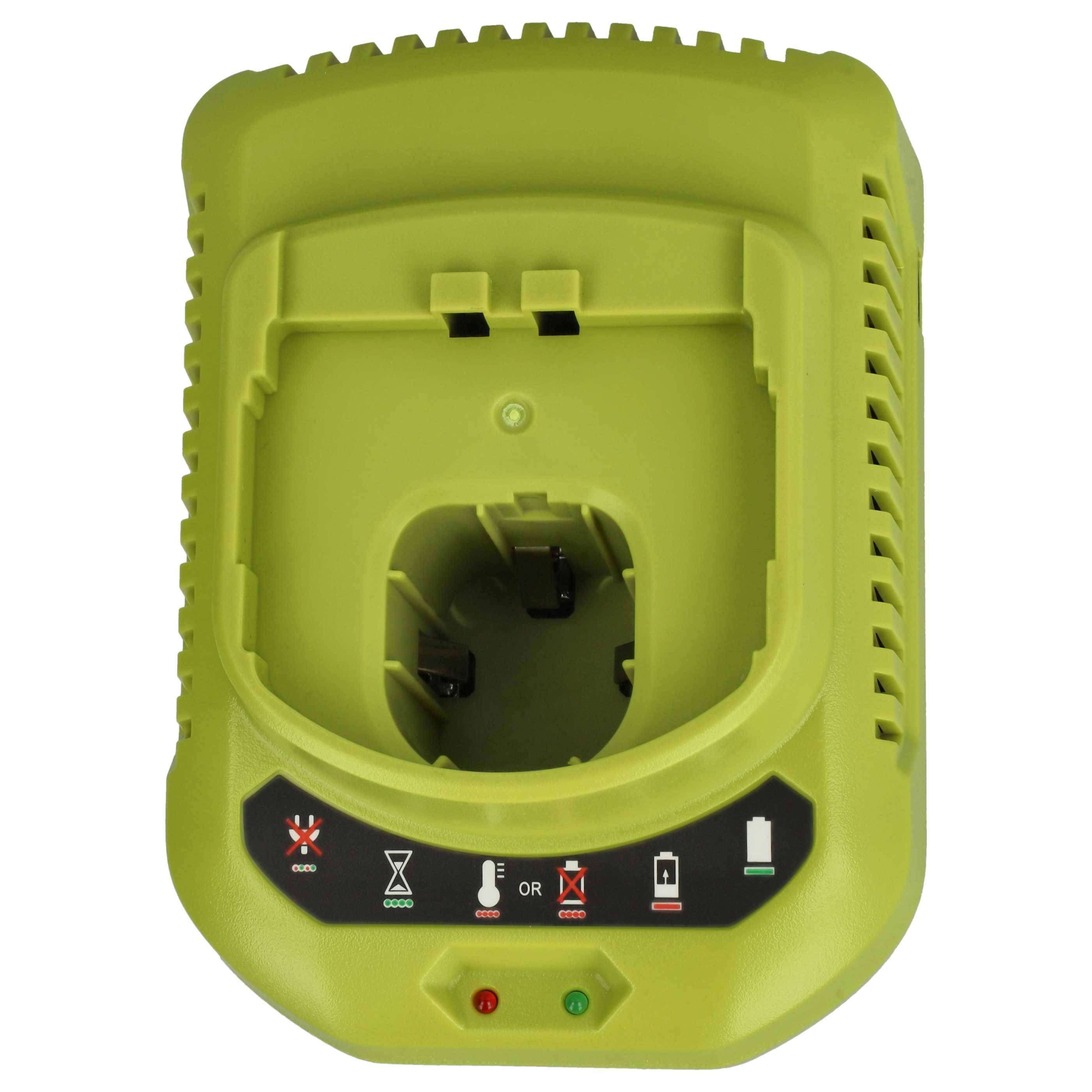 vhbw Ladegerät kompatibel mit Ryobi P530, P540, P570, P600, P610, P700, P631K, P650, P701G, P703, P704 Werkzeug Ni-Cd, NiMH, Li-Ion-Akkus