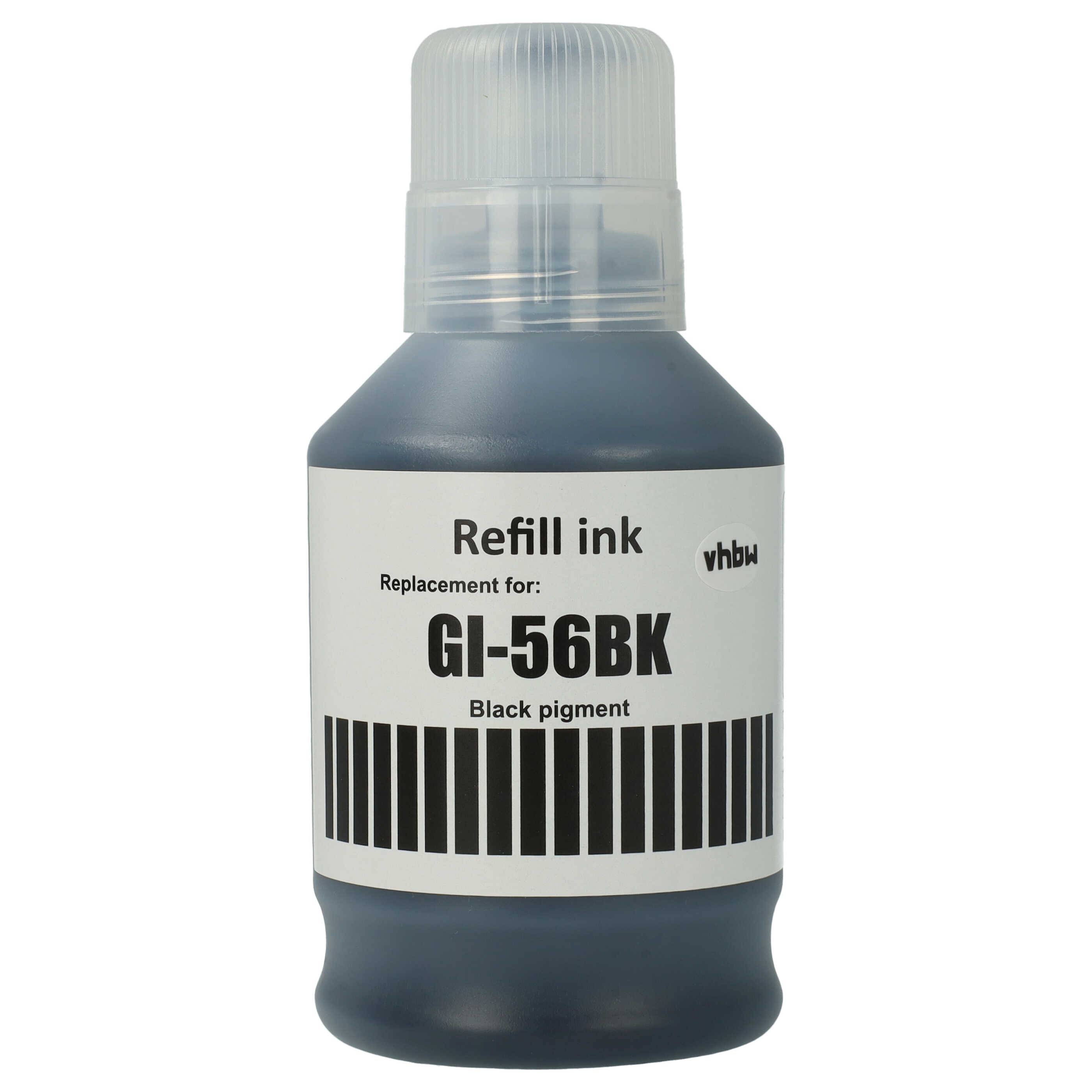 vhbw 4x Nachfülltinte als Ersatz für Canon 4432C001, GI-56BK, GI-56C, GI-56M Drucker - Refillset Cyan, Magenta, Yellow, Schwarz, Pigmentiert