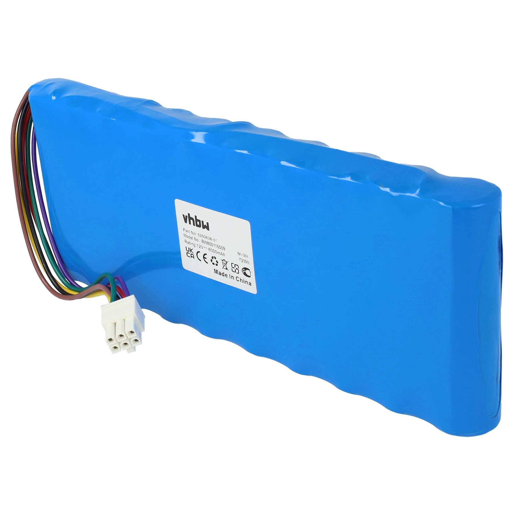 vhbw Akku kompatibel mit Husqvarna Automower G1 1998, G1 1999, G1, G1 2000, G1 2001, G1 2002, G1 2003 (6000mAh, 12V, NiMH)