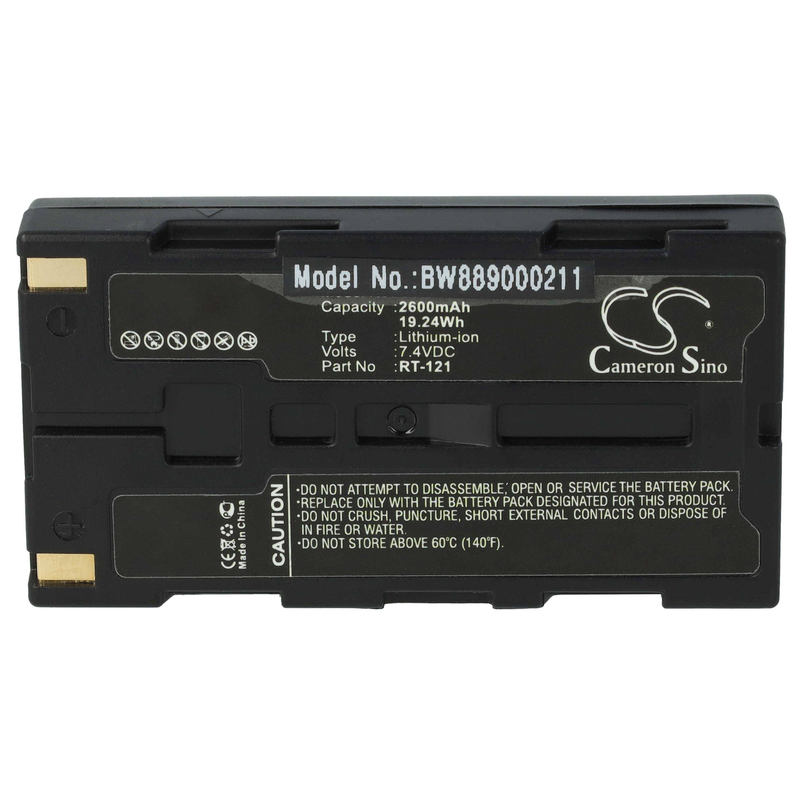 vhbw Akku Ersatz für Righton RT-121 für Medizintechnik (2600 mAh, 7,4 V, Li-Ion)