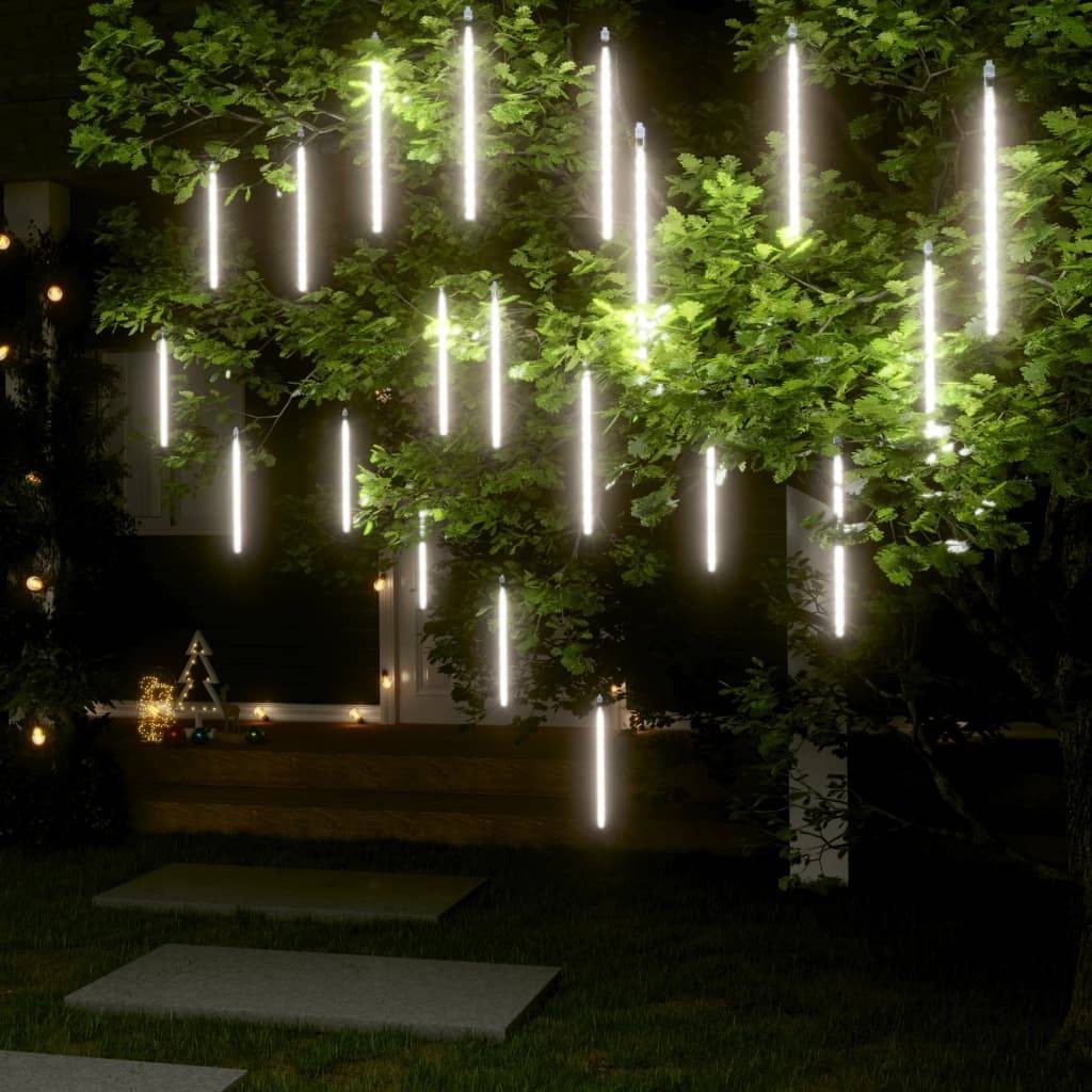 vidaXL LED Meteor-Lichter 20 Stk. 30 cm Kaltweiß 480 LEDs