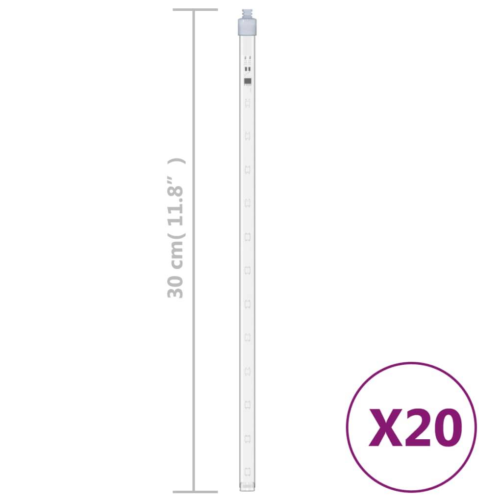 vidaXL LED Meteor-Lichter 20 Stk. 30 cm Kaltweiß 480 LEDs