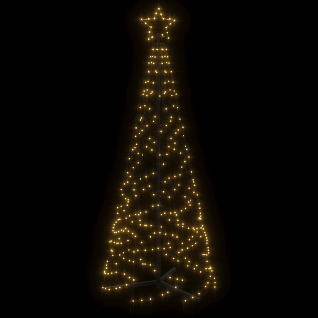 vidaXL LED-Weihnachtsbaum Kegelform Warmweiß 200 LEDs 70x180 cm