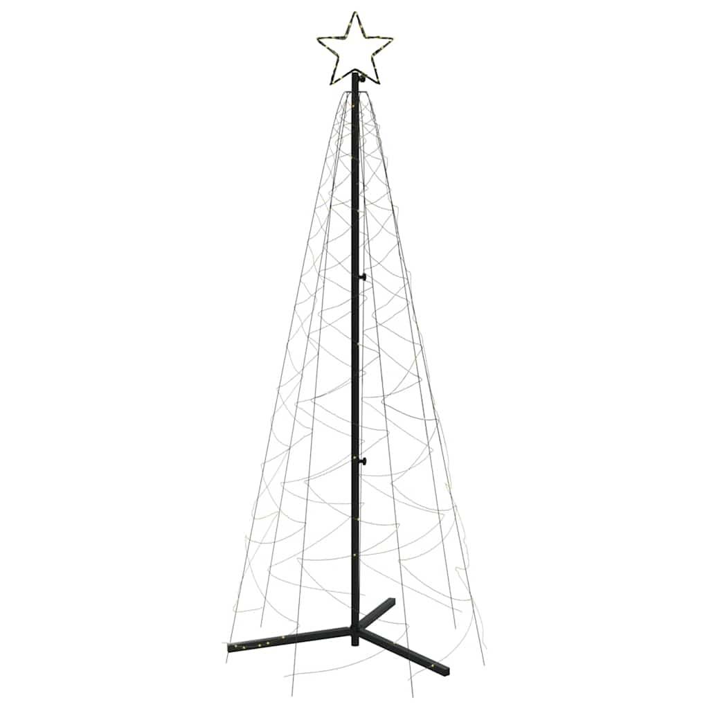 vidaXL LED-Weihnachtsbaum Kegelform Warmweiß 200 LEDs 70x180 cm
