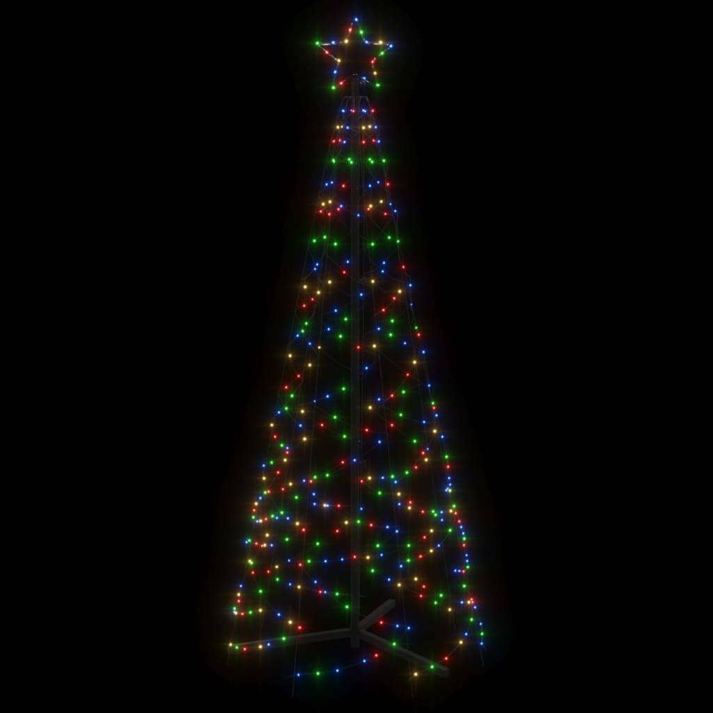vidaXL LED-Weihnachtsbaum Kegelform Mehrfarbig 200 LEDs 70x180 cm