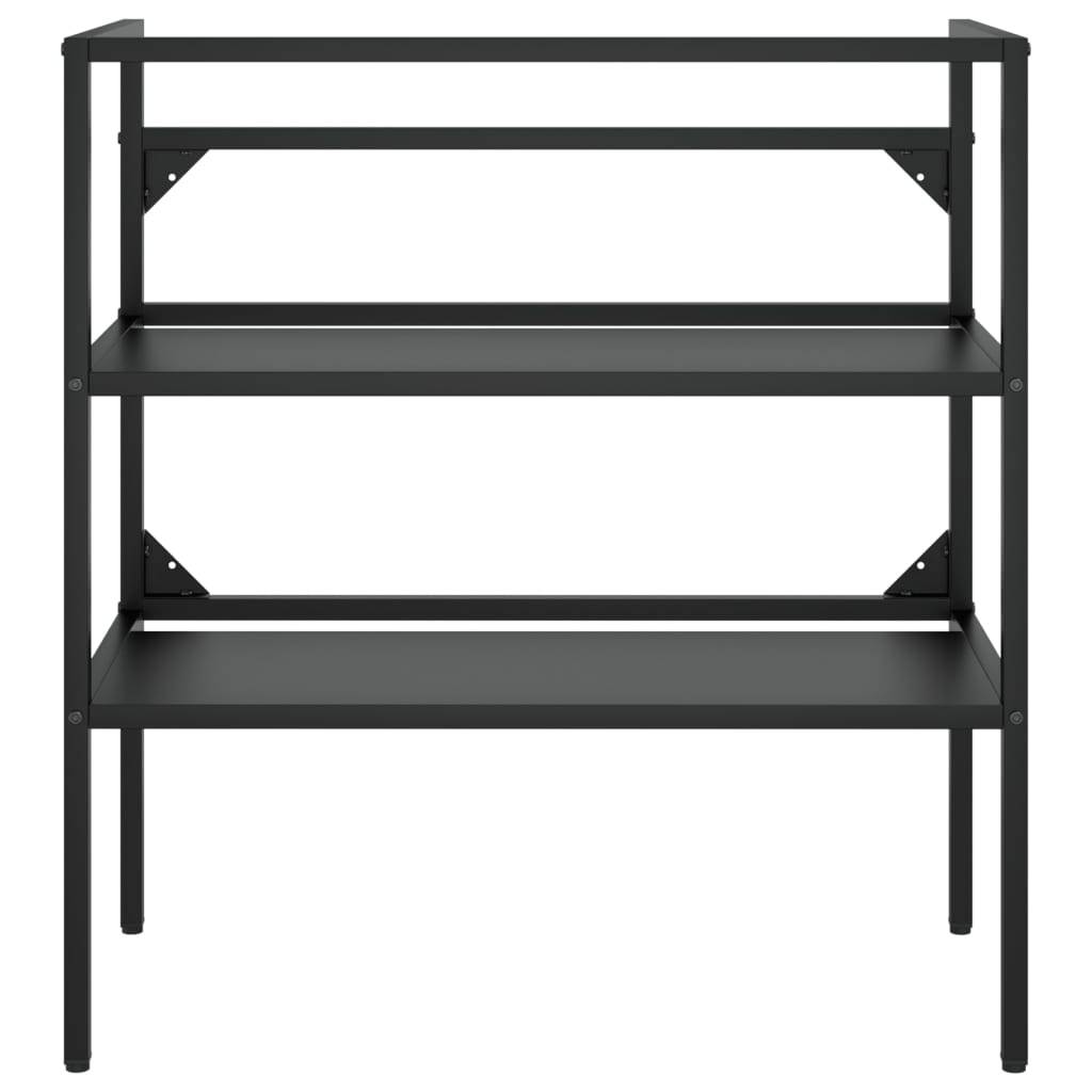 vidaXL Badezimmer Waschtischgestell Schwarz 79x38x83 cm Eisen