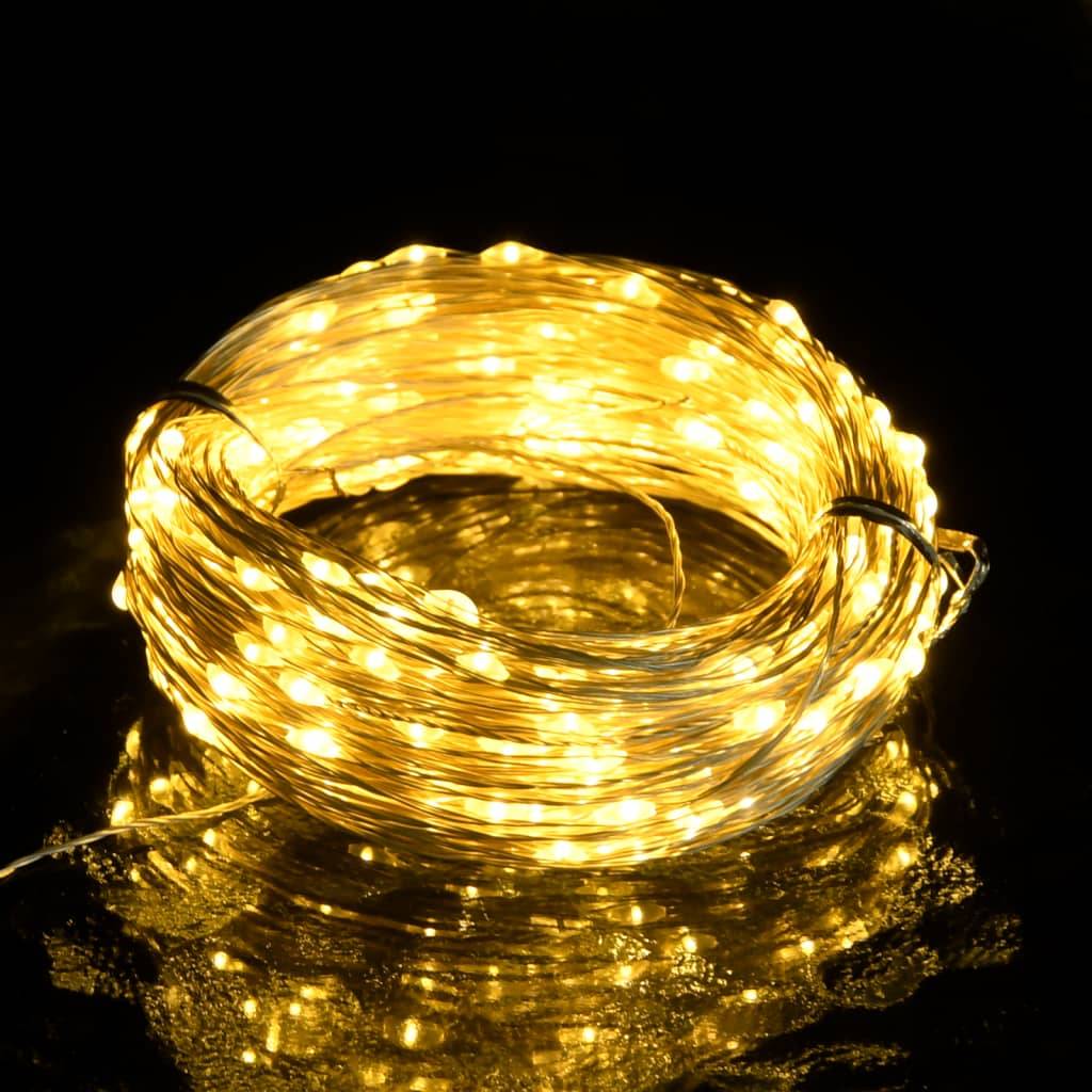vidaXL LED-Lichterdraht 40 m 400 LED Warmweiß 8 Funktionen