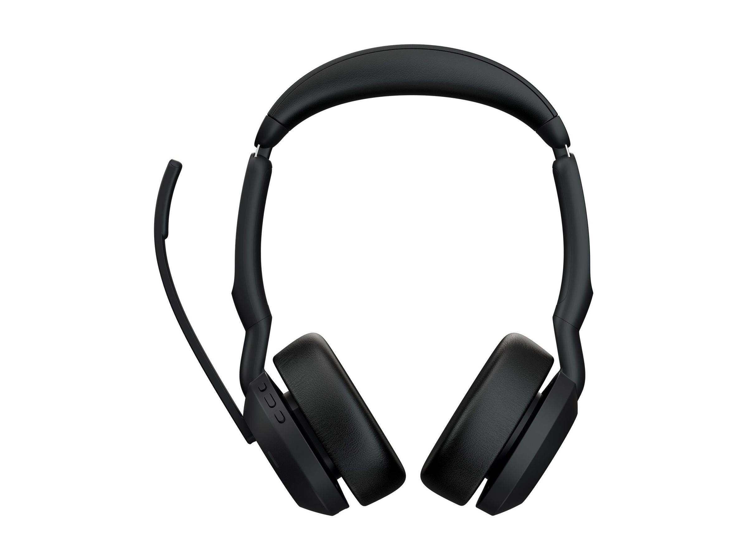 Jabra Evolve2 55 MS Stereo mit Link380c/390c u. faltbare LS - Air-Comfort-Technologie (nur Stereo-Variante) - angenehm leise dank ANC - Bluetooth