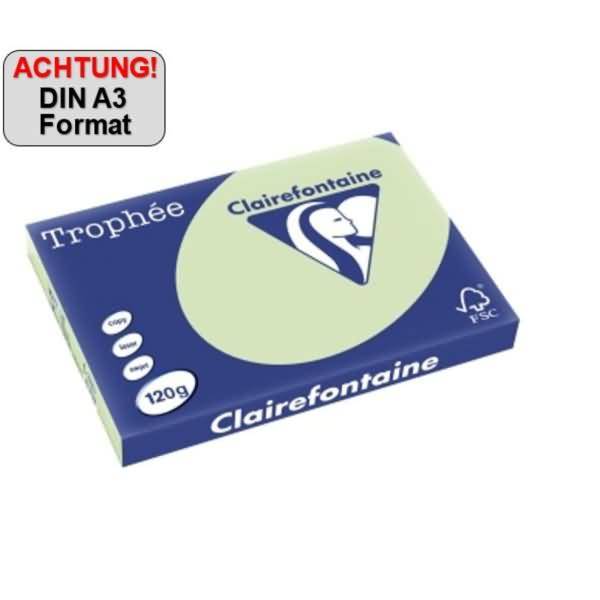 Kopierpapier Trophee A3 120g/qm VE=250 Blatt apfelgrün