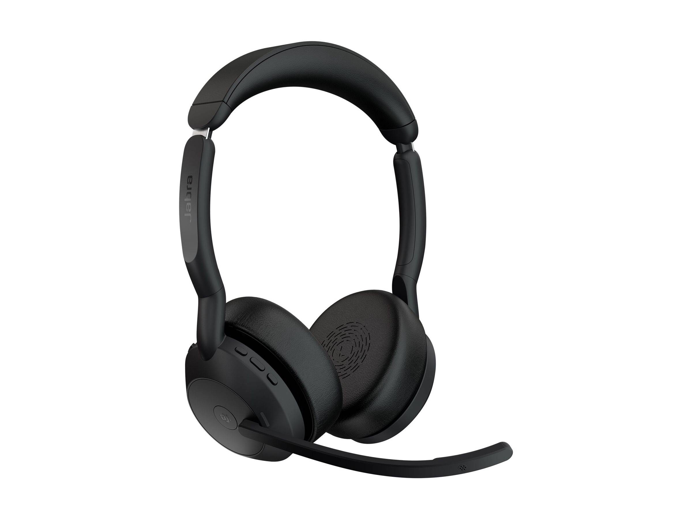 Jabra Evolve2 55 MS Stereo mit Link380c/390c u. faltbare LS - Air-Comfort-Technologie (nur Stereo-Variante) - angenehm leise dank ANC - Bluetooth