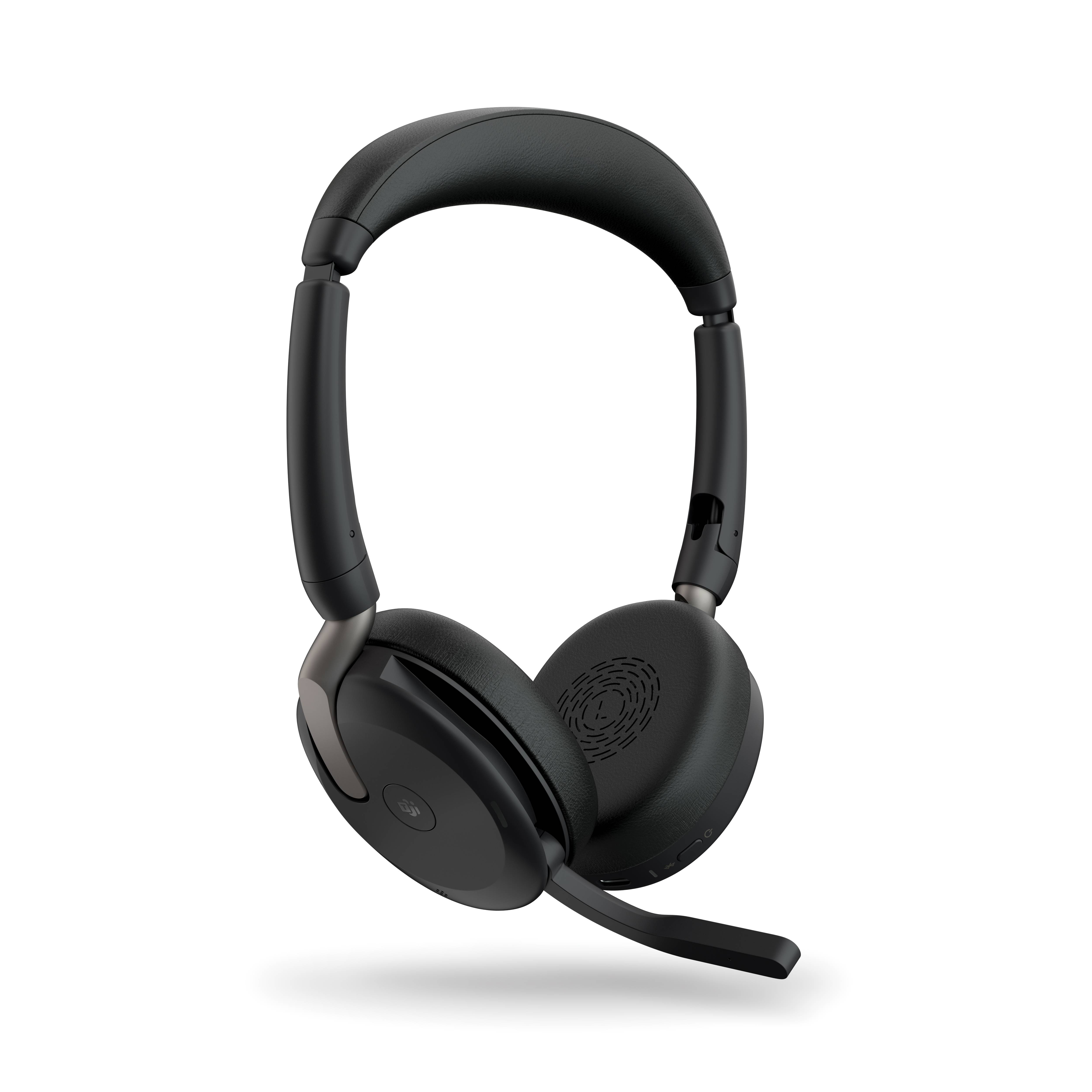 Jabra Evolve2 65 Flex Link380c UC On Ear Headset Bluetooth® Stereo Schwarz Noise Cancelling Headset, Mikrofon-Stummschaltung