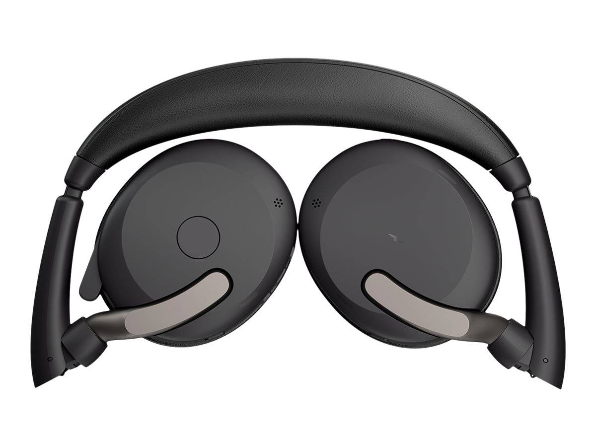 Jabra Evolve2 65 Flex Link380c UC + pad On Ear Headset Bluetooth® Stereo Schwarz Noise Cancelling Headset