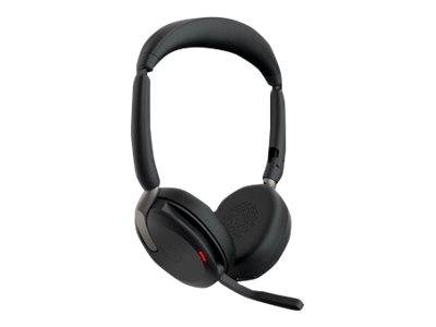 Jabra Evolve2 65 Flex Link380c UC + pad On Ear Headset Bluetooth® Stereo Schwarz Noise Cancelling Headset