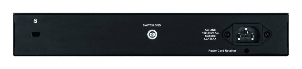 Ein schwarzes Panel mit einem kreisförmigen Knopf mit der Beschriftung „SWITCH GND