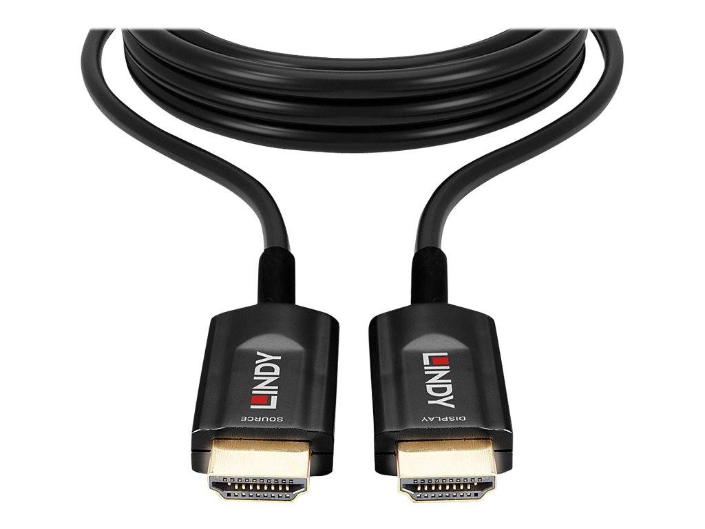 Lindy - Ultra High Speed - HDMI-Kabel - HDMI männlich zu HDMI männlich - 15 m - Hybrid Kupfer/Kohlefaser - Schwarz - run