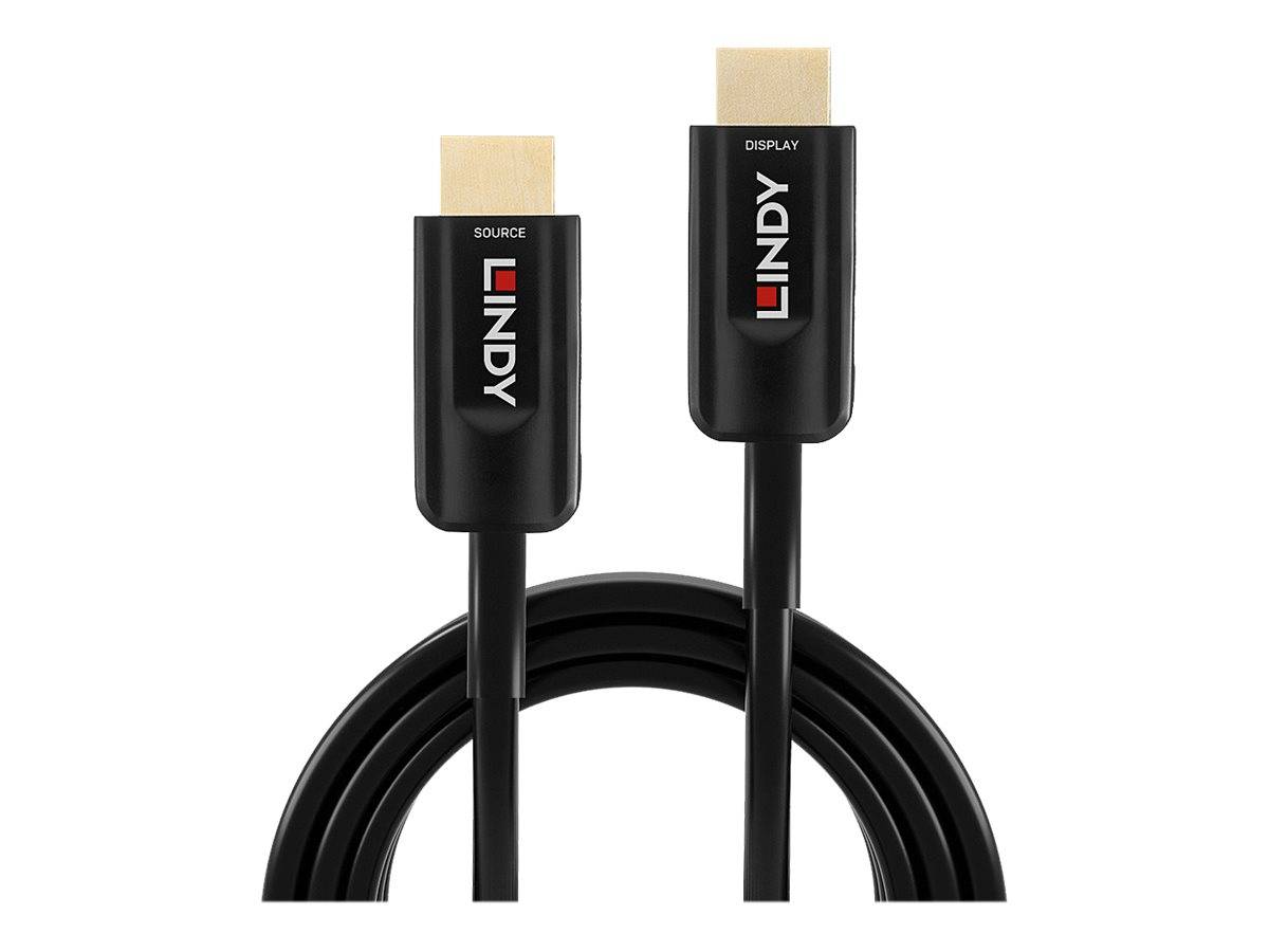 Lindy - Ultra High Speed - HDMI-Kabel - HDMI männlich zu HDMI männlich - 15 m - Hybrid Kupfer/Kohlefaser - Schwarz - run