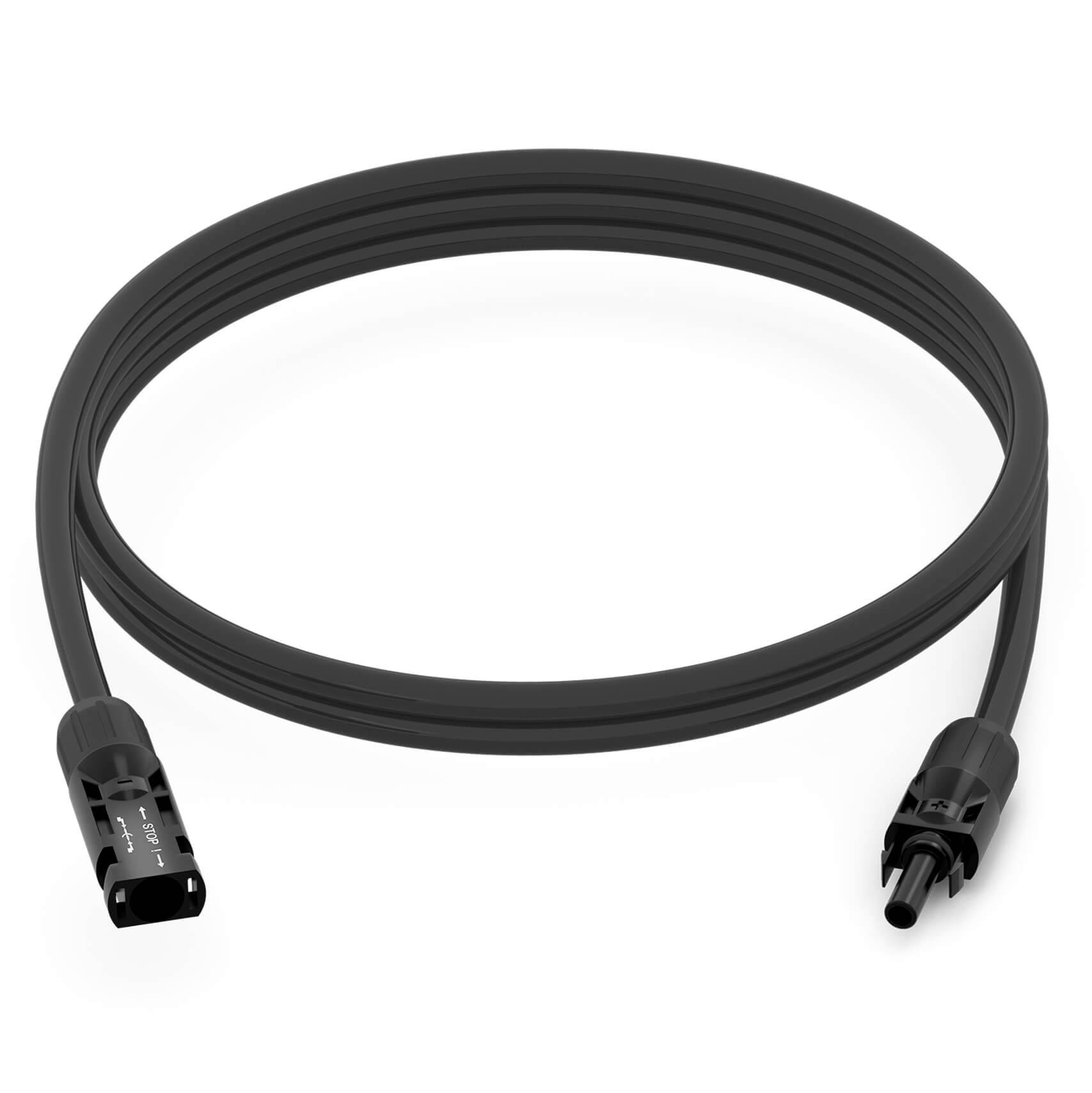 hb-digital 8m Solar Kabel 4mm2 Solarstecker Solarbuchse Photovoltaik Kabel H1Z2Z2-K für PV Anlagen schwarz